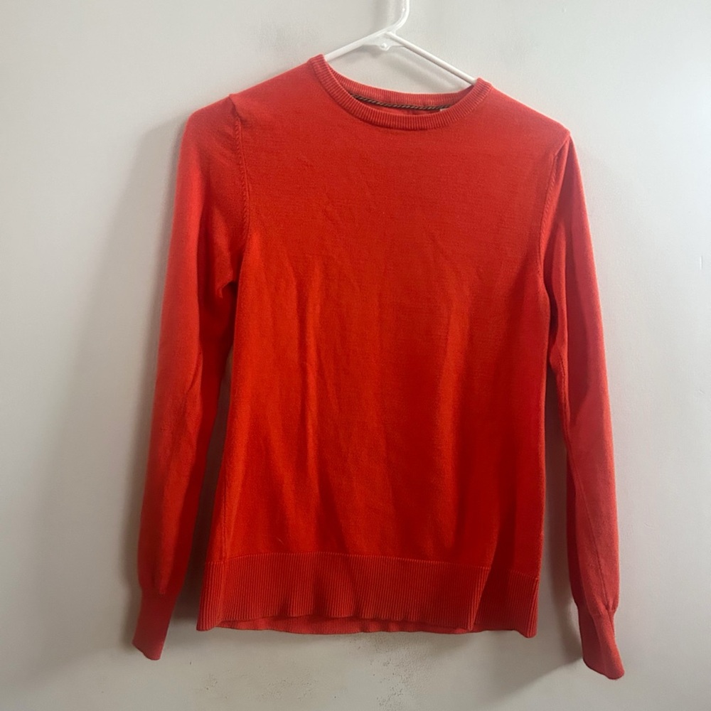 Billy Reid cotton cashmere orange sweater small‎